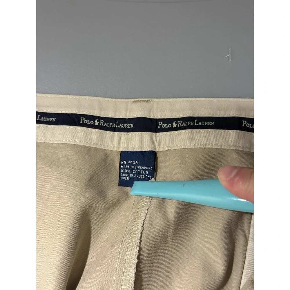 Vintage Polo Ralph Lauren Andrew Pant Men's 40x30 (38x30) Pleated‎ Chino Tan